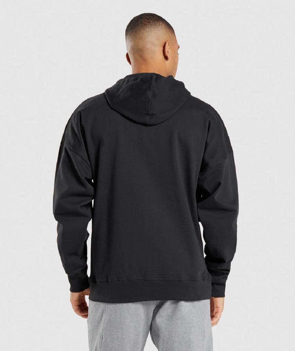 Gymshark Essential Zip Up Muške Majica S Kapuljačom Crne | HR 2708NWY